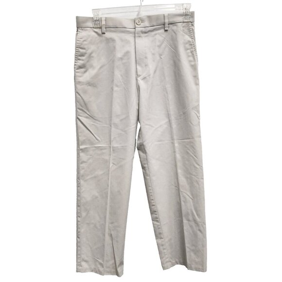 Dockers Mens Dress Pants Size 32 x 29 Beige Classic Fit Flat Front Preppy - Picture 1 of 7